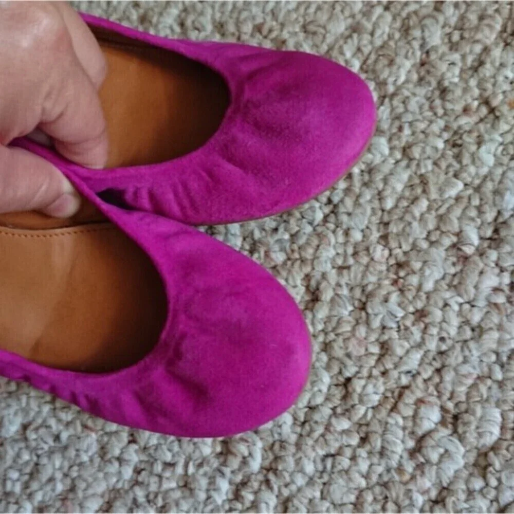 J. Crew pink/fuchsia Suede Ballet flat size 6
